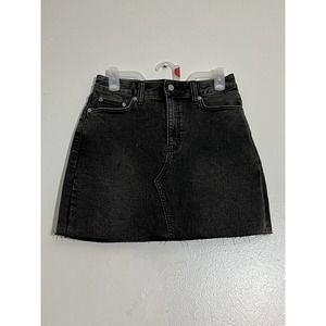 Banana Republic Black Denim Skirt Size 2 New With Tags